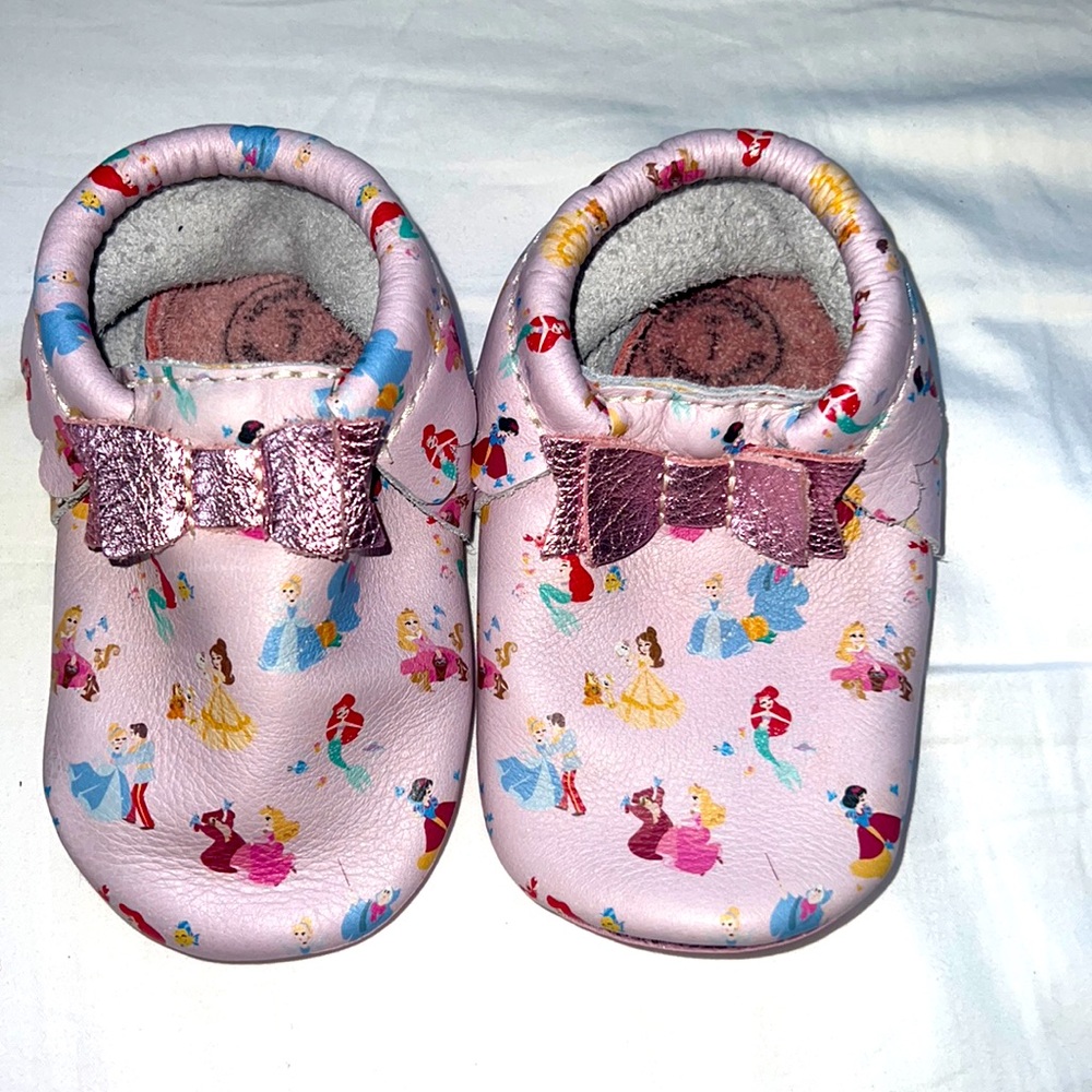 Freshly picked Disney baby princess moccasins.